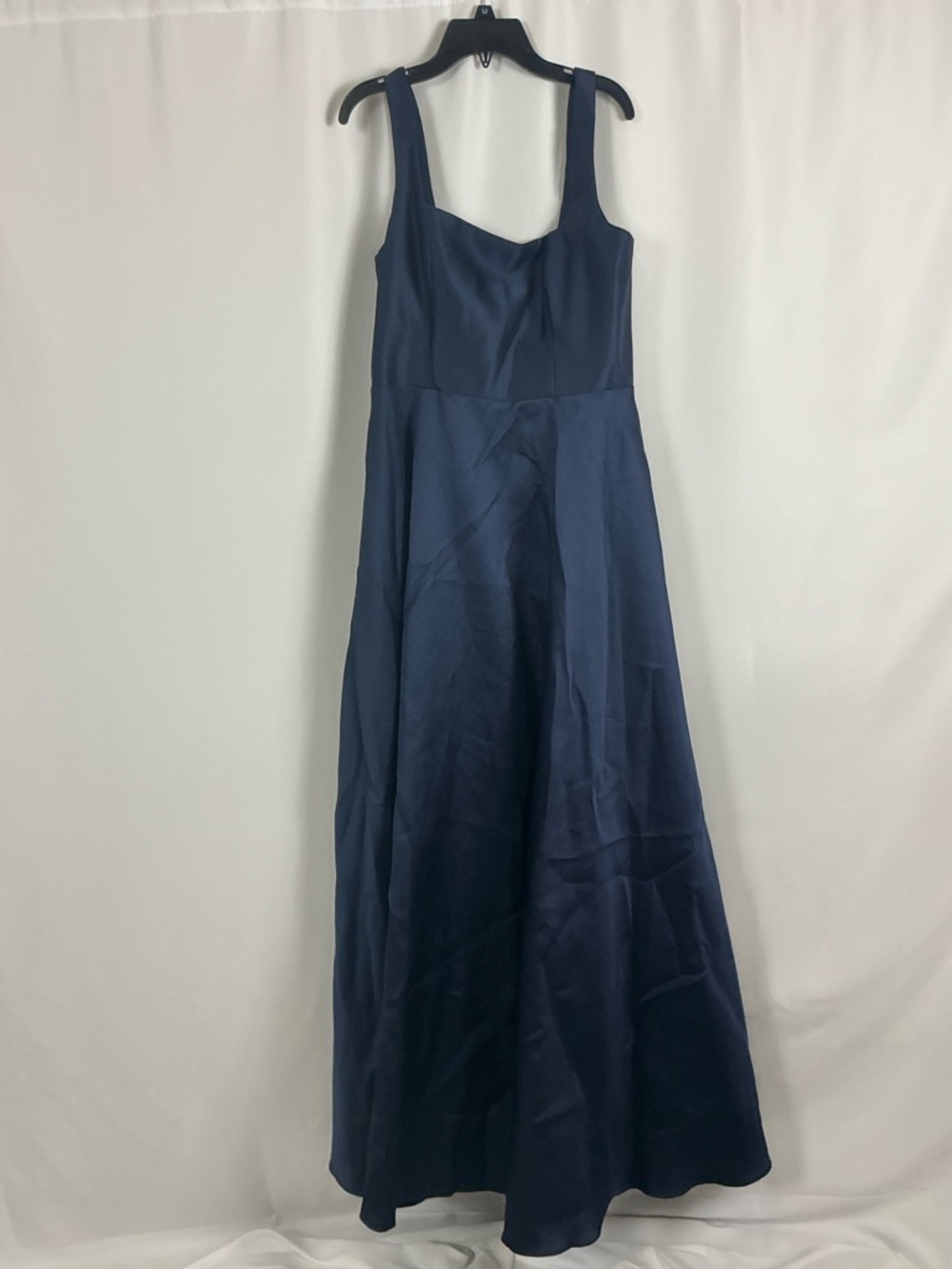 Dessy Collection Midnight Navy Satin Square-Neck Maxi Dress - Picture 2 of 5